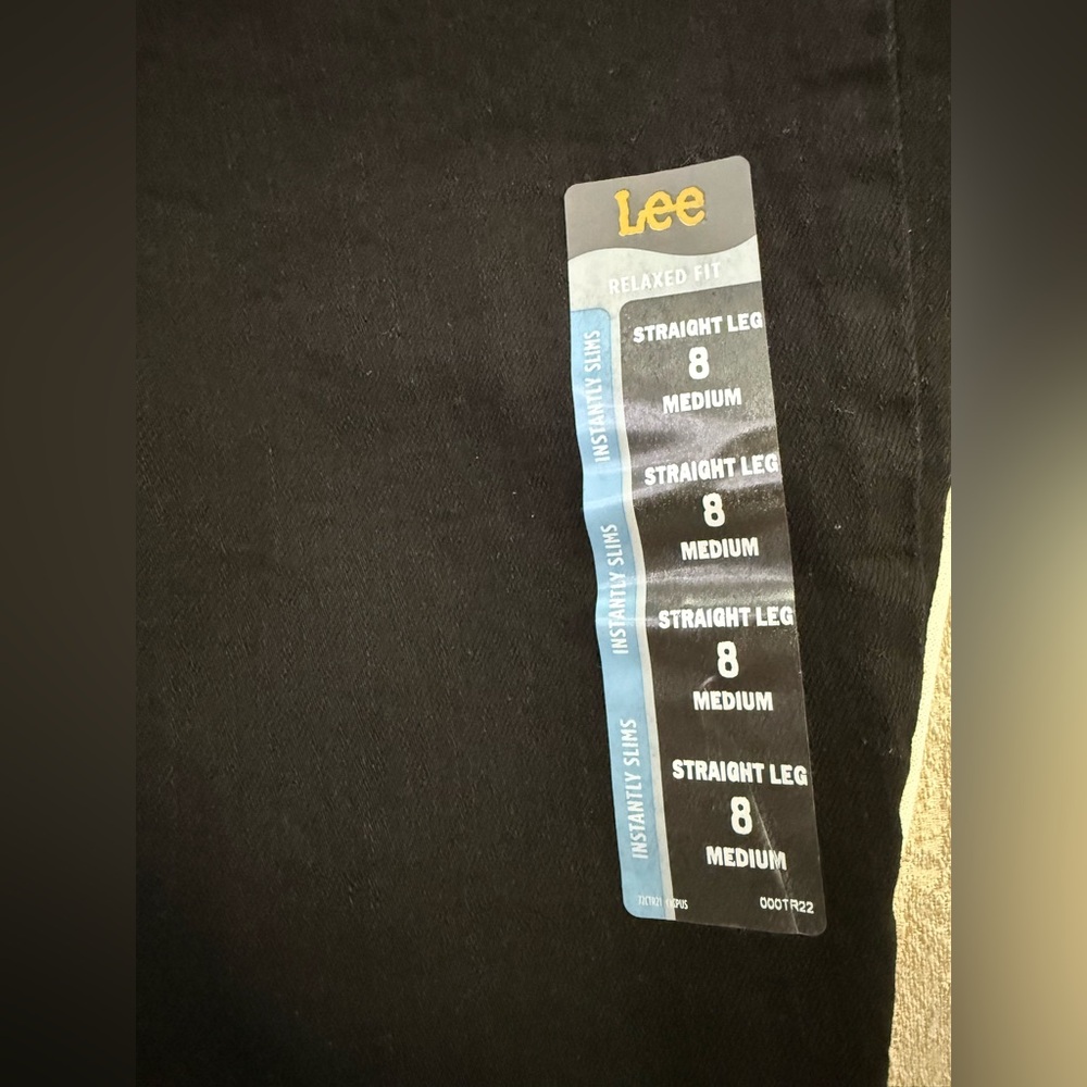 🍁 BLACK FRIDAY DEALS!🦃 NWT Women's Lee Relaxed Fit Straight Leg Black Jeans - Picture 7 of 10
